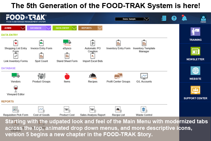FOOD-TRAK Version 5.0